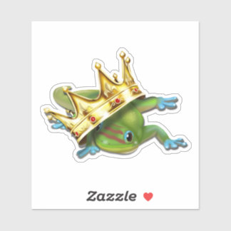 Sticker Gecko avec couronne