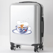Sticker Gecko Crested Teacup (Sur valise)