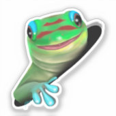 Sticker Gecko dans un trou (Recto)