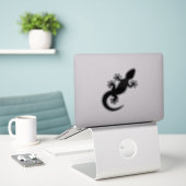 Sticker Gecko noir (Ordinateur portable sur le bureau)