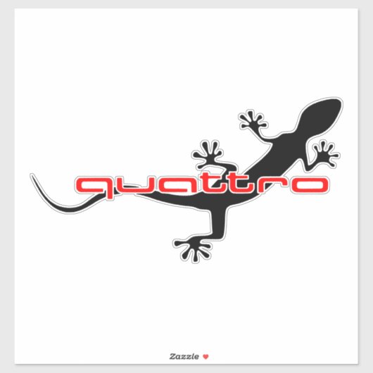 Sticker Gecko - Noir (Feuille)