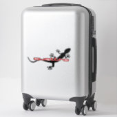 Sticker Gecko - Noir (Sur valise)