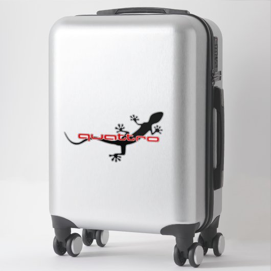 Sticker Gecko - Noir (Sur valise)