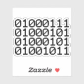 STICKER GEEK BINAIRE (Feuille)