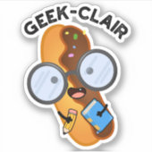 Sticker Geek-clair Funny Eclair Pun (Devant)