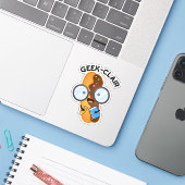 Sticker Geek-clair Funny Eclair Pun (Ordinateur portable avec iPhone)