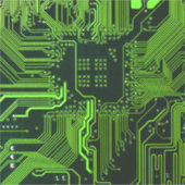 Sticker Geek de la carte de circuit électronique Nerd PCB  (Devant)