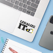 Sticker Geek du programmeur de logiciel informatique Linux (Ordinateur portable avec iPhone)