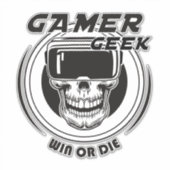 Sticker Geek gamer (Devant)