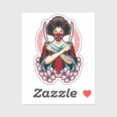 Sticker Geisha Oni (Feuille)