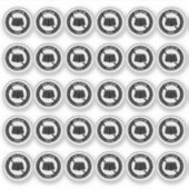 Sticker Gelatin Free Wedding Place Card Mini Food Allergy (Devant)