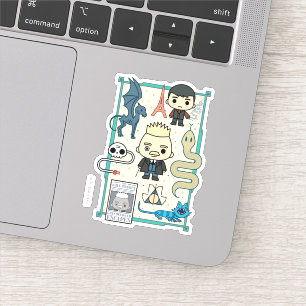 Sticker GELLERT GRINDELWALD™ et dessin sur os