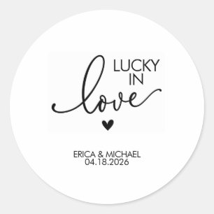 Sticker Geluksbrenger Trouwfavor Lottokaartjes