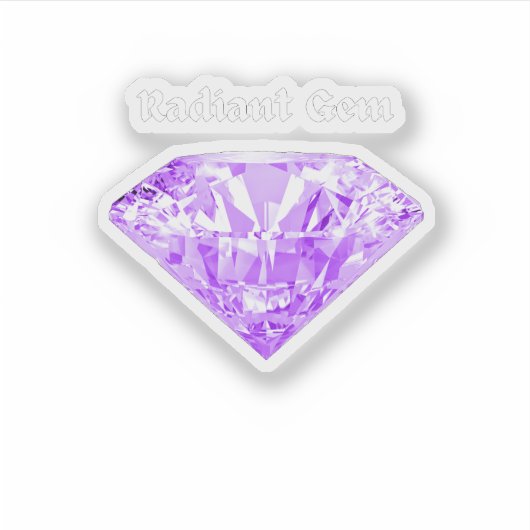Sticker Gem rayonnant (Devant)