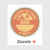 Sticker Gem State Idaho - Cadeau Paysager Pittoresque (Feuille)