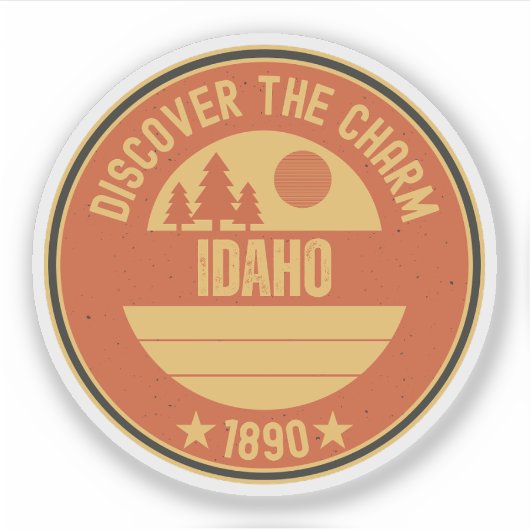 Sticker Gem State Idaho - Cadeau Paysager Pittoresque (Devant)
