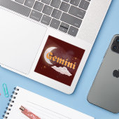 Sticker Gemini Celestial esthétique Dreamy Moon Cloud Star (Ordinateur portable avec iPhone)