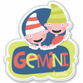 Sticker Gemini, Twins Zodiac Contour (Devant)