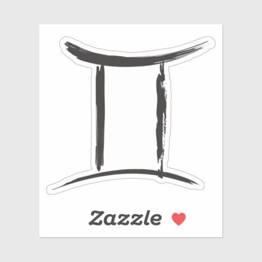Sticker GEMINI Twins Zodiac Signal Printemps Mai Juin Astr (Feuille)