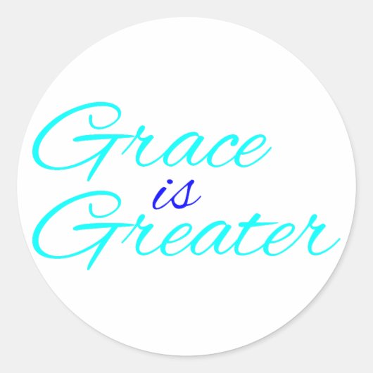 Sticker - Genade is groter (Voorkant)