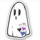 Sticker Genderfluide Fierté Ghost (Devant)