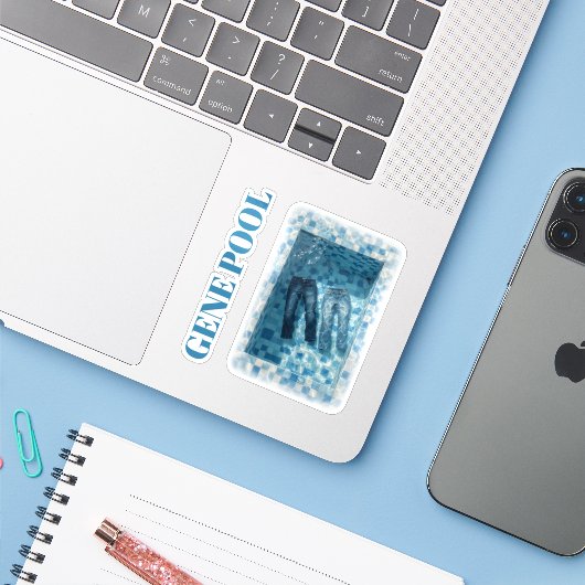STICKER GENE POOL (Ordinateur portable avec iPhone)