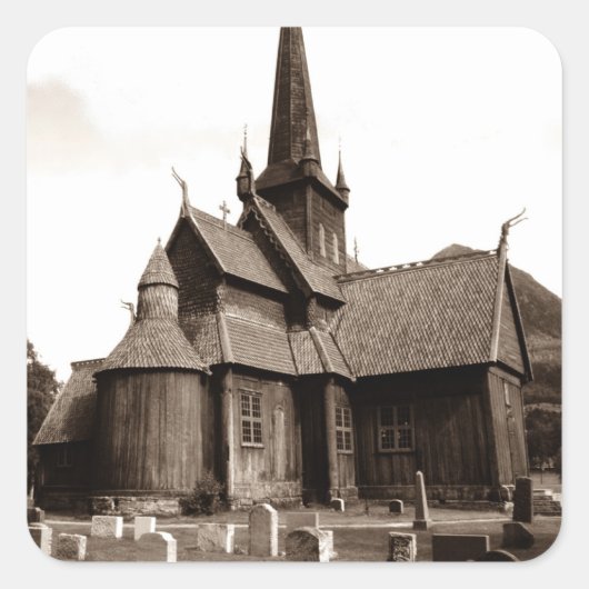 Sticker Généalogie Église gothique Grave Yard Pier (Devant)
