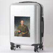 Sticker Général Dwight Eisenhower Portrait peint 5 étoiles (Sur valise)