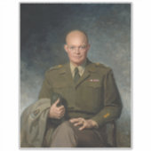 Sticker Général Dwight Eisenhower Portrait peint 5 étoiles (Devant)