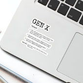 Sticker Génération amusante X Définition Typographie noire