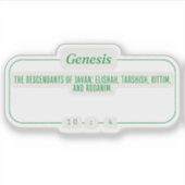 Sticker Genèse 10:4 (Devant)
