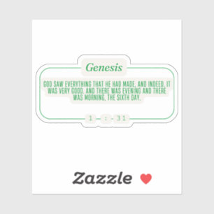 Sticker Genèse 1:31