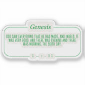 Sticker Genèse 1:31 (Devant)