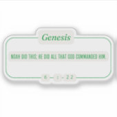 Sticker Genèse 6:22 (Devant)