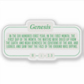 Sticker Genèse 8:13 (Devant)