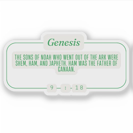 Sticker Genèse 9:18 (Devant)