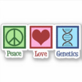 Sticker Génétique de l'amour pour la paix (Devant)