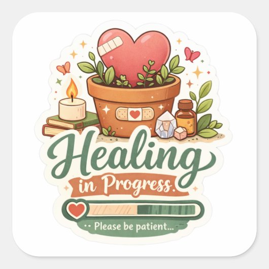 Sticker 'Genezing in Uitvoering' | Decal. (Voorkant)