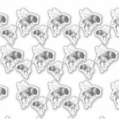 Sticker Genoux d'abeille en noir et blanc (Devant)