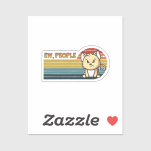 Sticker Gens de chats drôles mignons en colère