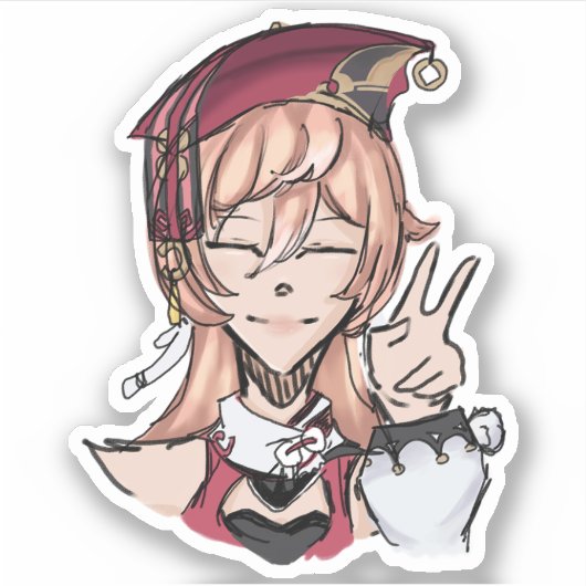Sticker Genshin Impact Yanfei (esquisse approximative) (Devant)