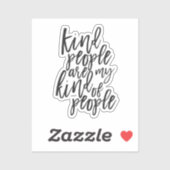 Sticker Gentils, Simple, Moderne, Design noir & blanc (Feuille)