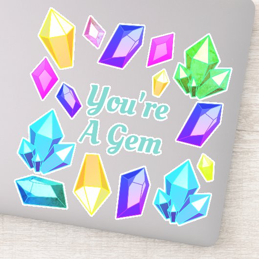 Sticker Géodes arc-en-ciel colorés Geodes Vous êtes un Gém (Détail)