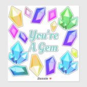 Sticker Géodes arc-en-ciel colorés Geodes Vous êtes un Gém (Feuille)