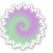 Sticker Géométrique Violet et Vert (Recto)