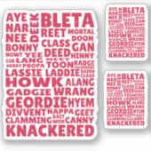 Sticker Geordie slang (Devant)