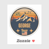 Sticker George, Iowa Ia, États-Unis (Feuille)