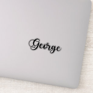 Sticker George Name - Calligraphie manuscrite