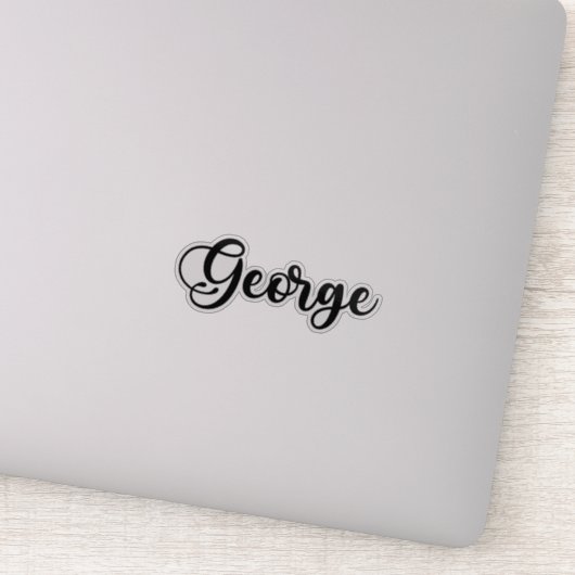 Sticker George Name - Calligraphie manuscrite (Détail)