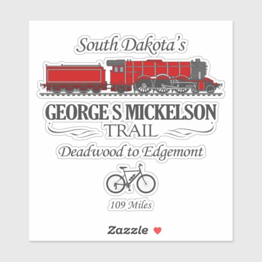 Sticker George S Mickelson Trail (RT2) (Feuille)